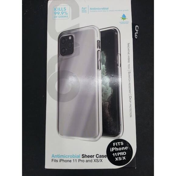 Cylo Innovative Hybrid Tech IPHONE 11pro XS/X Sheer Case Antimicrobial Drop - Picture 1 of 3